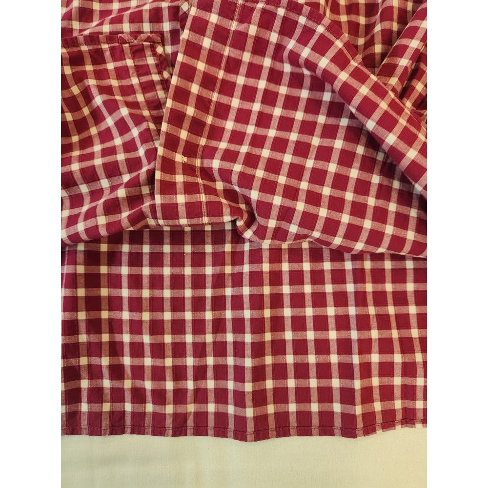Talbots Women's Hot Pink Gingham Plaid Button-down Shirt Size 2XL Petite Casual - Picture 8 of 12